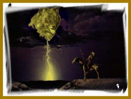 Indien et l'orage du loup